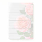 Pink Roses 4x6 post it notes pad