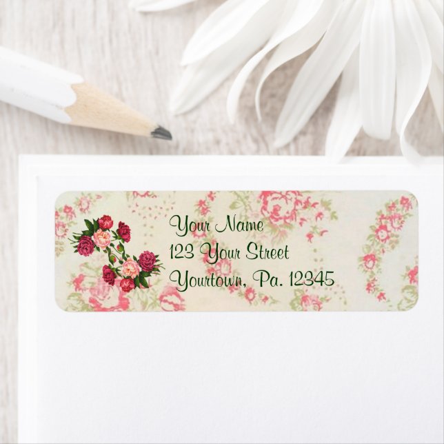 Pink Roses Address Label (Insitu)