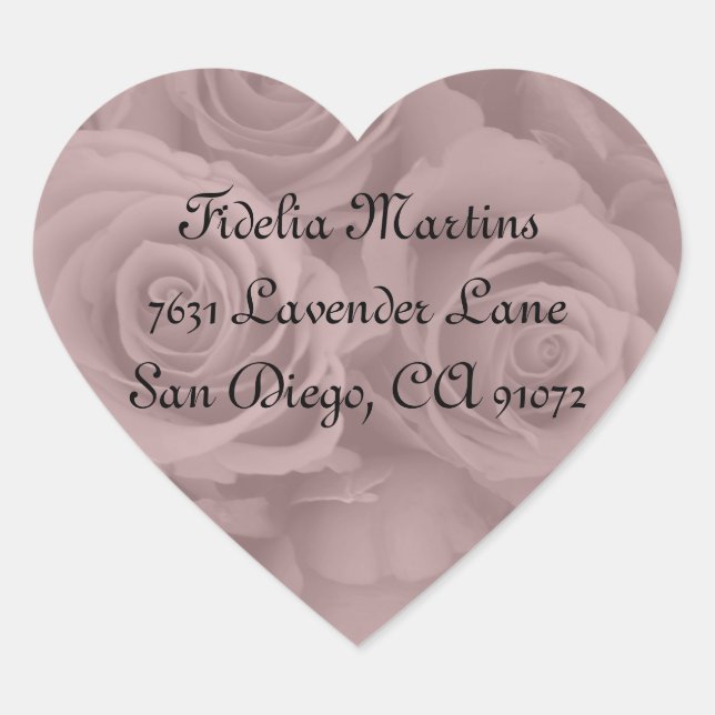 pink roses address labels (Front)