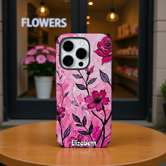 Pink Roses and Blossoms Painting Case-Mate iPhone Case (Creator Uploaded)