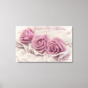 Pink Roses And Still Life Canvas Art