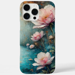 pink roses and water iPhone 16 pro max case
