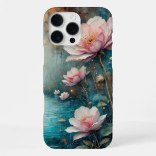pink roses and water iPhone 16 pro max case