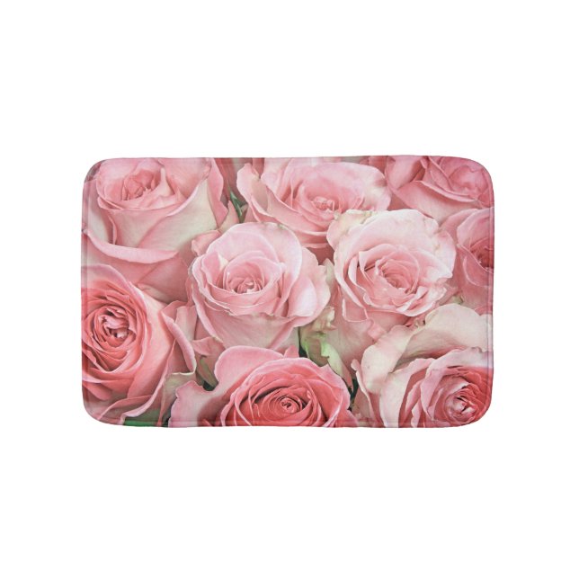 Pink Roses Bath Mat (Front)