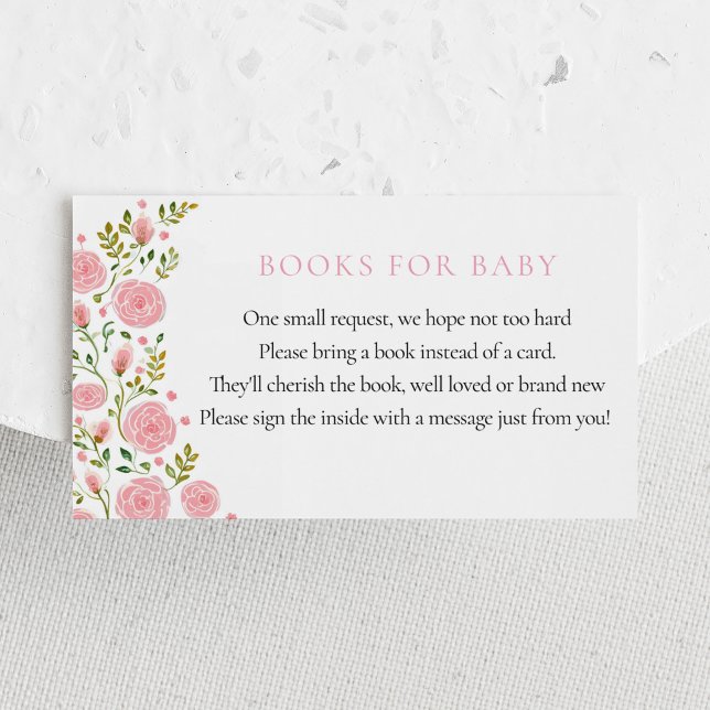 Pink Roses Books for Baby Enclosure Card (Creator Uploaded)
