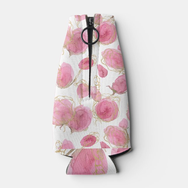 Pink roses bottle cooler (Back)