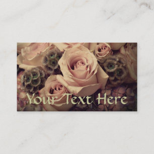 Pink Roses Business Card