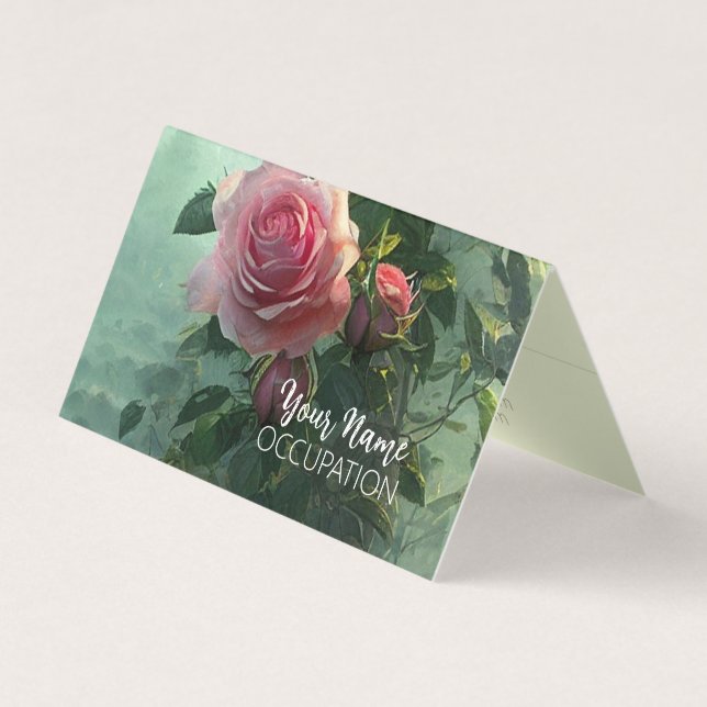 Pink Roses - Business Card (Front)