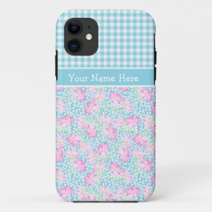 Pink Roses, Butterflies, Gingham: iPhone 5/5s Case