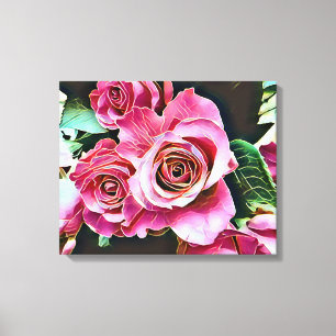 PINK ROSES CANVAS PRINT