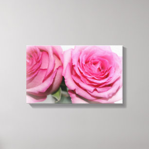 Pink Roses Canvas Wrap Print