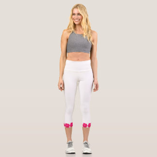 PINK ROSES CAPRI LEGGINGS