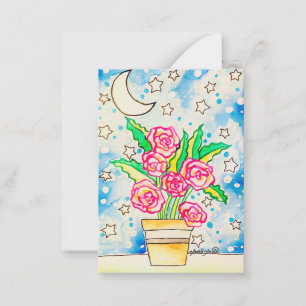 Pink Roses Card