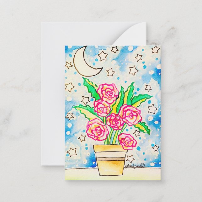 Pink Roses Card (Front)