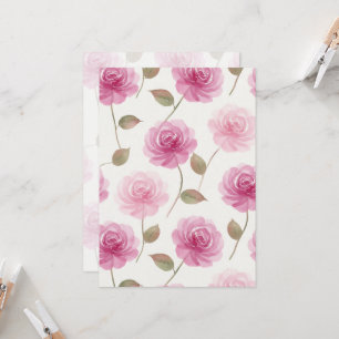 Pink Roses Card
