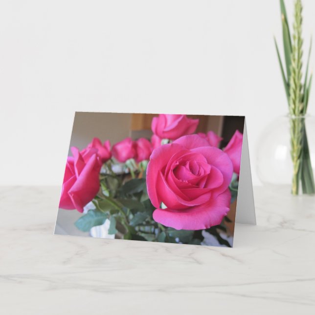 Pink Roses Card (Front)