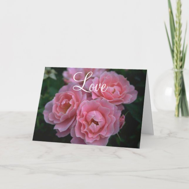 Pink Roses Card (Front)