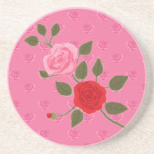 Pink roses coaster