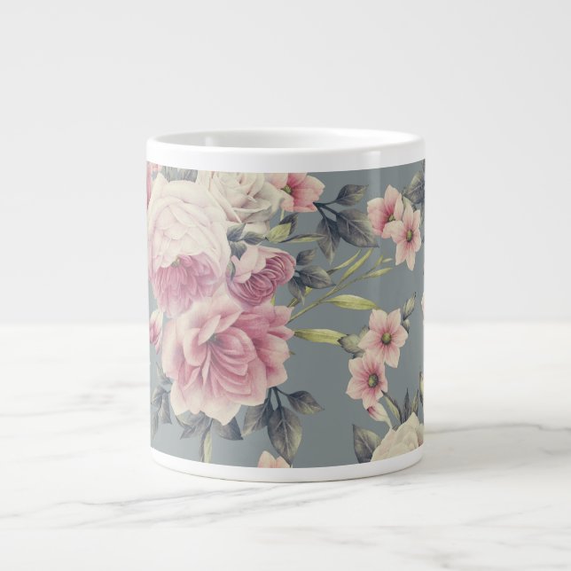 pink roses coffee mug (Front)
