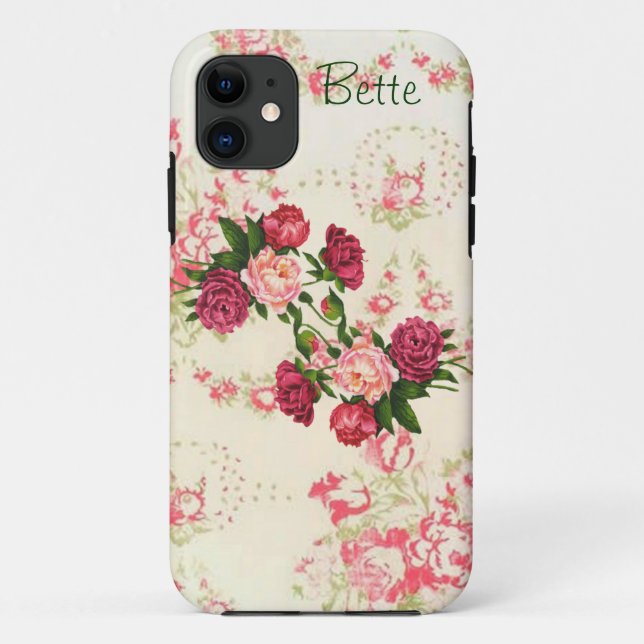 Pink Roses Custom Case-Mate iPhone Case (Back)