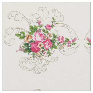Pink Roses Custom Combed Cotton Fabric