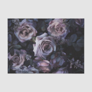 Pink Roses Dark & Moody Tissue Paper