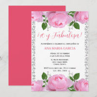 Pink Roses & Diamonds 40th Birthday Spanish