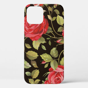 Pink roses: elegant floral pattern. iPhone 12 case
