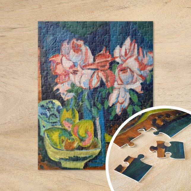 Pink Roses | Ernst Ludwig Kirchner Jigsaw Puzzle (Creator Uploaded)