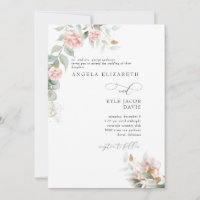 Pink Roses Eucalyptus Bride Parents Wedding