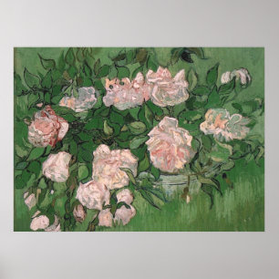 Pink Roses (F595) Van Gogh Fine Art Poster