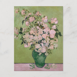 Pink Roses (F682) Van Gogh Fine Art Postcard