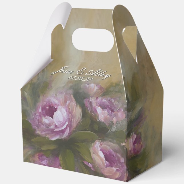 Pink Roses Favour Box (Front)