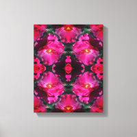 Pink Roses Floral Abstract Art