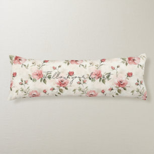 Pink Roses Floral Body Cushion