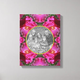 Pink Roses Floral Create Your Own Photo Canvas Print