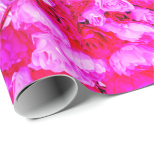 Pink Roses Floral Happy Mother's Day Wrapping Paper