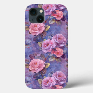 Pink Roses Floral iPhone Case Cover Flowers