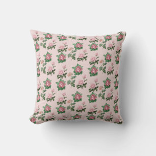 Pink Roses Floral Shabby Chic Cottage core Cushion