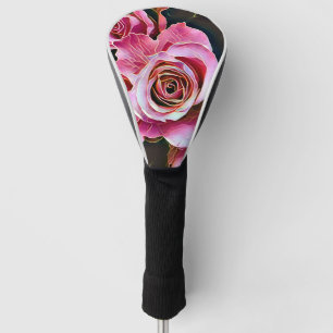 PINK ROSES FLOWERS GOLF HEAD COVER