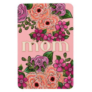 Pink Roses for Mum Flexible Photo Magnet