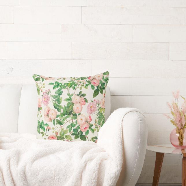 Pink Roses Garden Cushion (Couch)