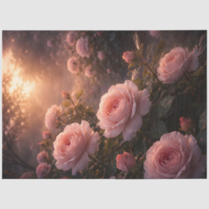 Pink Roses Garden Decoupage Paper – Romantic
