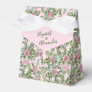 Pink Roses Garden Spring Wedding Favour Box