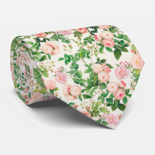 Pink Roses Garden Tie