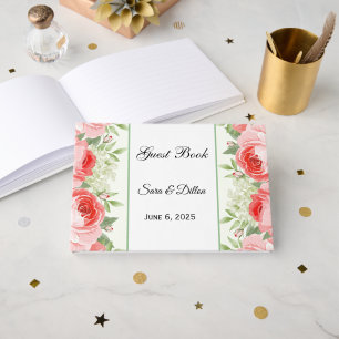 Pink Roses Guest Book