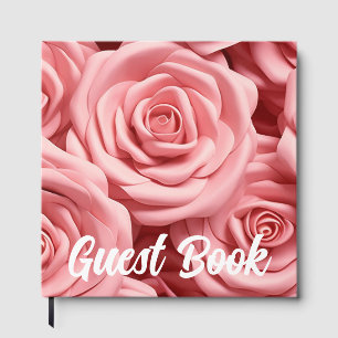 Pink Roses Guest Book