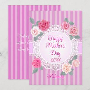 Pink Roses Happy Mother’s Day Card
