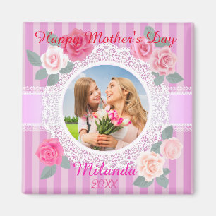 Pink Roses Happy Mother’s Day Magnet