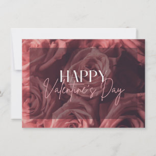 Pink Roses Happy Valentine's Day Card